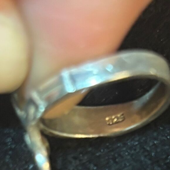 Music 925 solid silver Treble Clef Ring size 8.5 - Picture 3 of 3